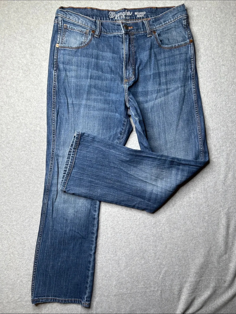 Wrangler‎ Blue Relaxed Bootcut Men's Jeans
